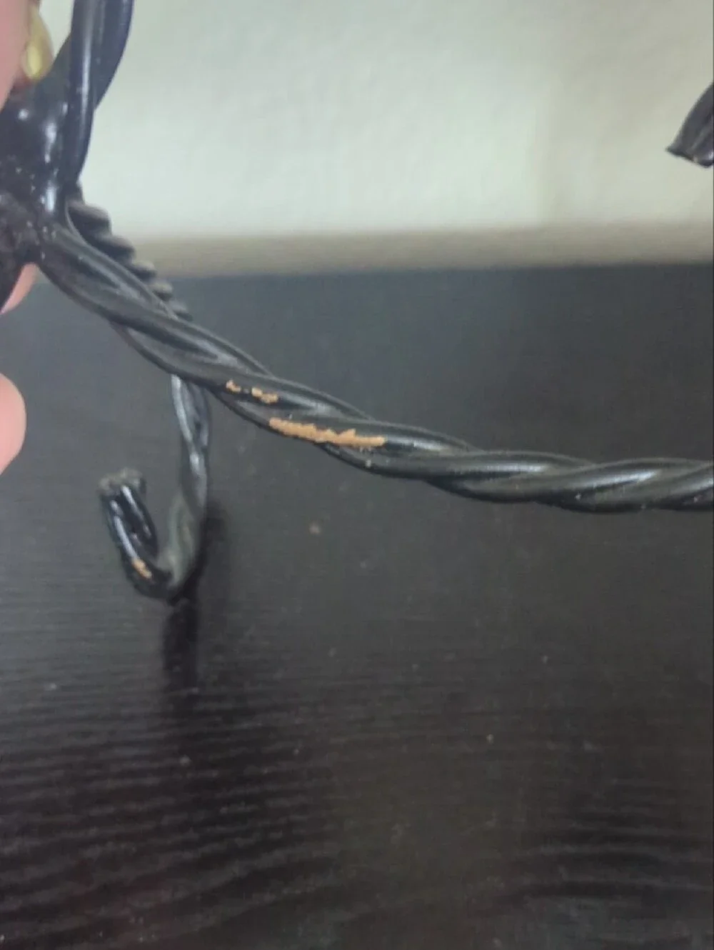 Vintage Black Twisted Metal Wall Candle Sconce Rack - Home Wall Decor